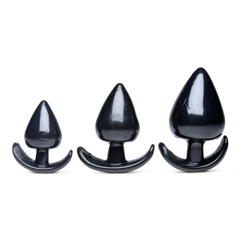 Master Series Lot de 3 plugs Spades Noir